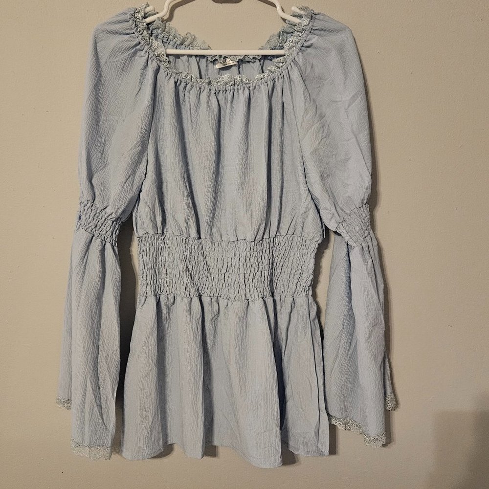 Women's empire waist blouse top